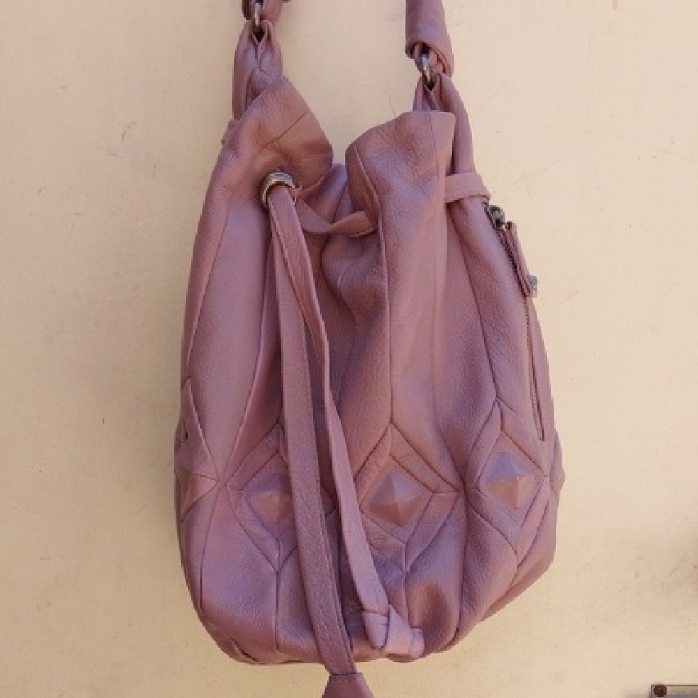 Elliott Lucca Leather Shoulder Bucket Bag